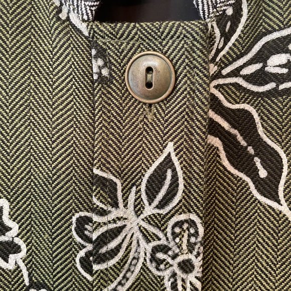 Coldwater Creek Jacket Blazer Womens PM Mandarin Collar Floral Lined Long Sleeve - Picture 7 of 11